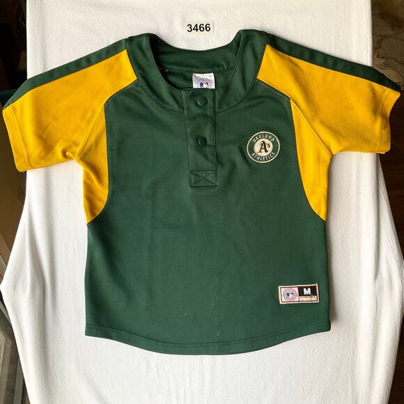 Genuine Big Kid’s Short Sleeve Sport Shirt Size M (8-10),Green,Oakland Athletics - Picture 1 of 8